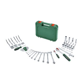 BOSCH set nasadnih ključeva, bitova i odvijača 1/4"+1/2" 132 dj.
