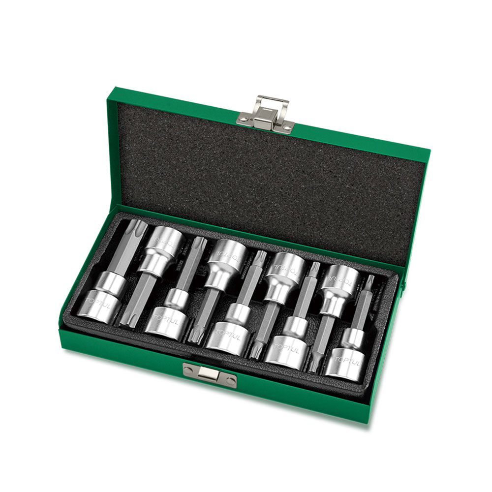 TOPTUL set Torx nasadnih ključeva dugih 1/2" T20-T60 9 dj. GAAD0906-TPL