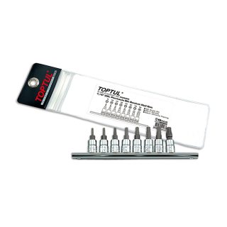 TOPTUL set nasadnih bitova 1/4" T8-T40 8 dj. GAAG0805-TPL