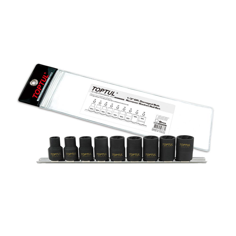TOPTUL set nasadnih ključeva za oštećene matice 1/2" 9-dijelni GAAG0903-TPL