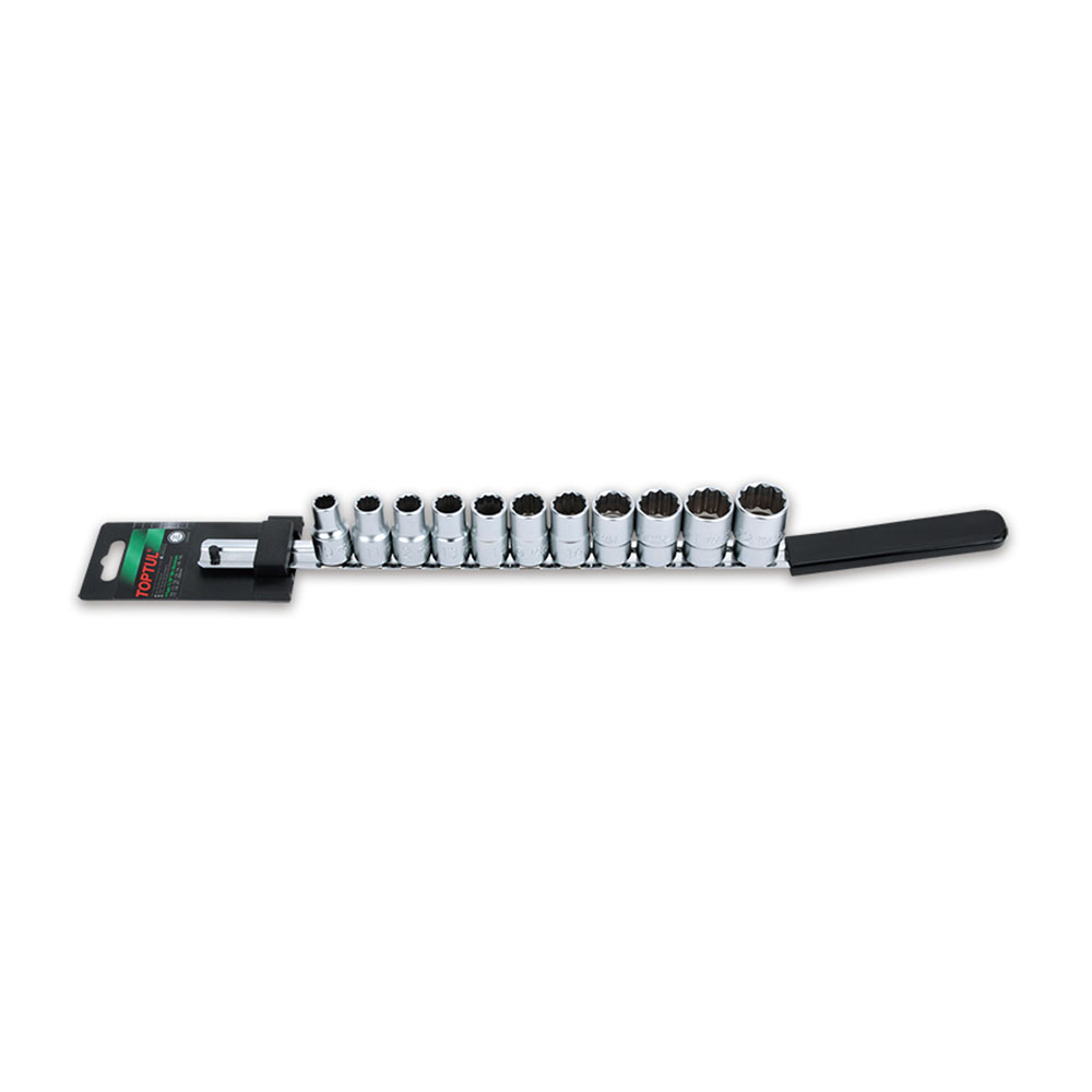 TOPTUL set nasadnih ključeva 12-kutni 1/2" 10-22 mm 11 dj. GAAQ1102-TPL