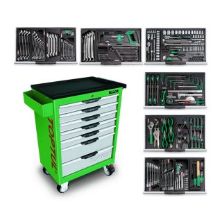 TOPTUL radionička kolica sa alatom PRO-PLUS 7 ladica 275 dj. GE32203-TPL