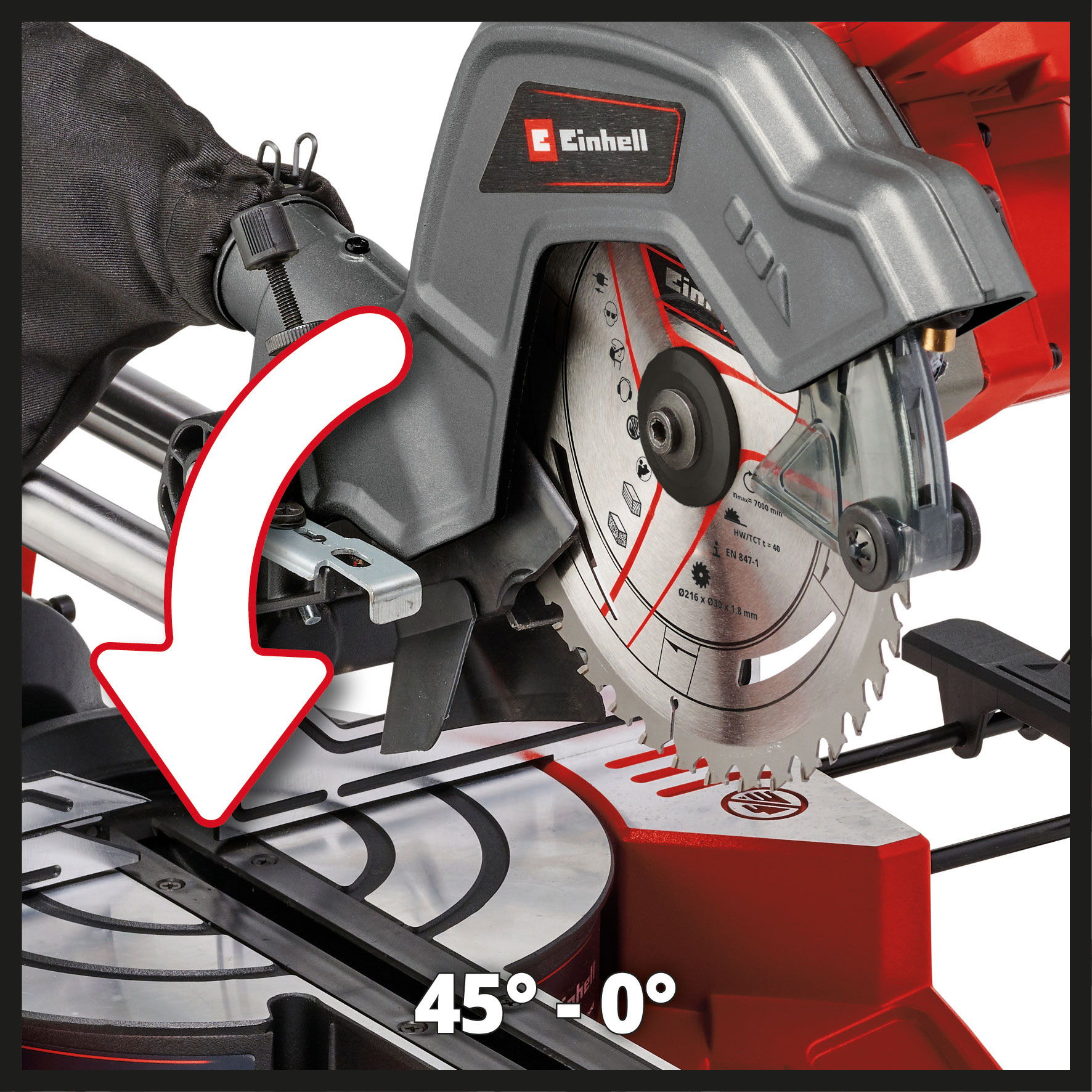 EINHELL aku potezno preklopna pila TE-SM 36/8 L Li PXC 18+18V bez baterije - Slika 3