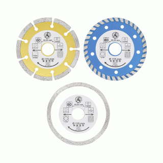 BGS set dijamantnih reznih ploča 115mm 3 dj. 50840
