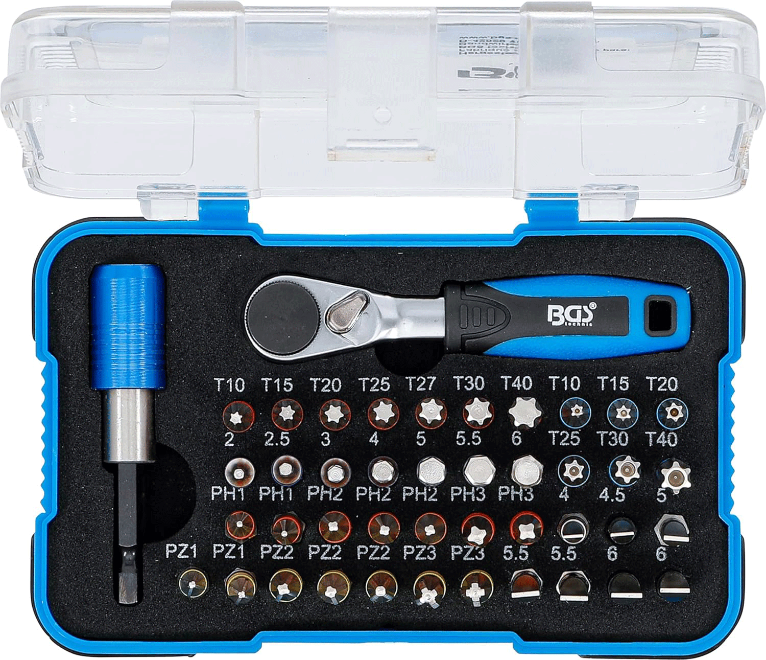 BGS set bitova sa račnom 43-dijelni 1/4" 74299 - Slika 2