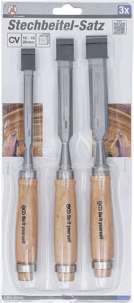 BGS set dlijeta za drvo 10 - 16 - 20 mm 3 dj. 50240 - Slika 3