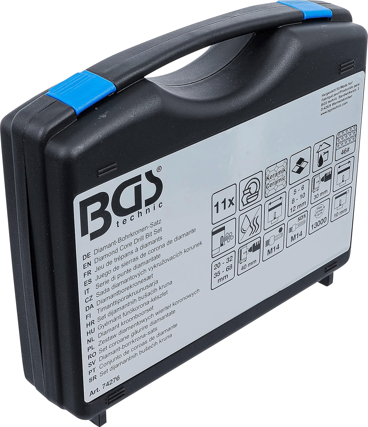 BGS set dijamantnih kruna za bušenje 5-68 mm 11 dj. 74276 - Slika 3