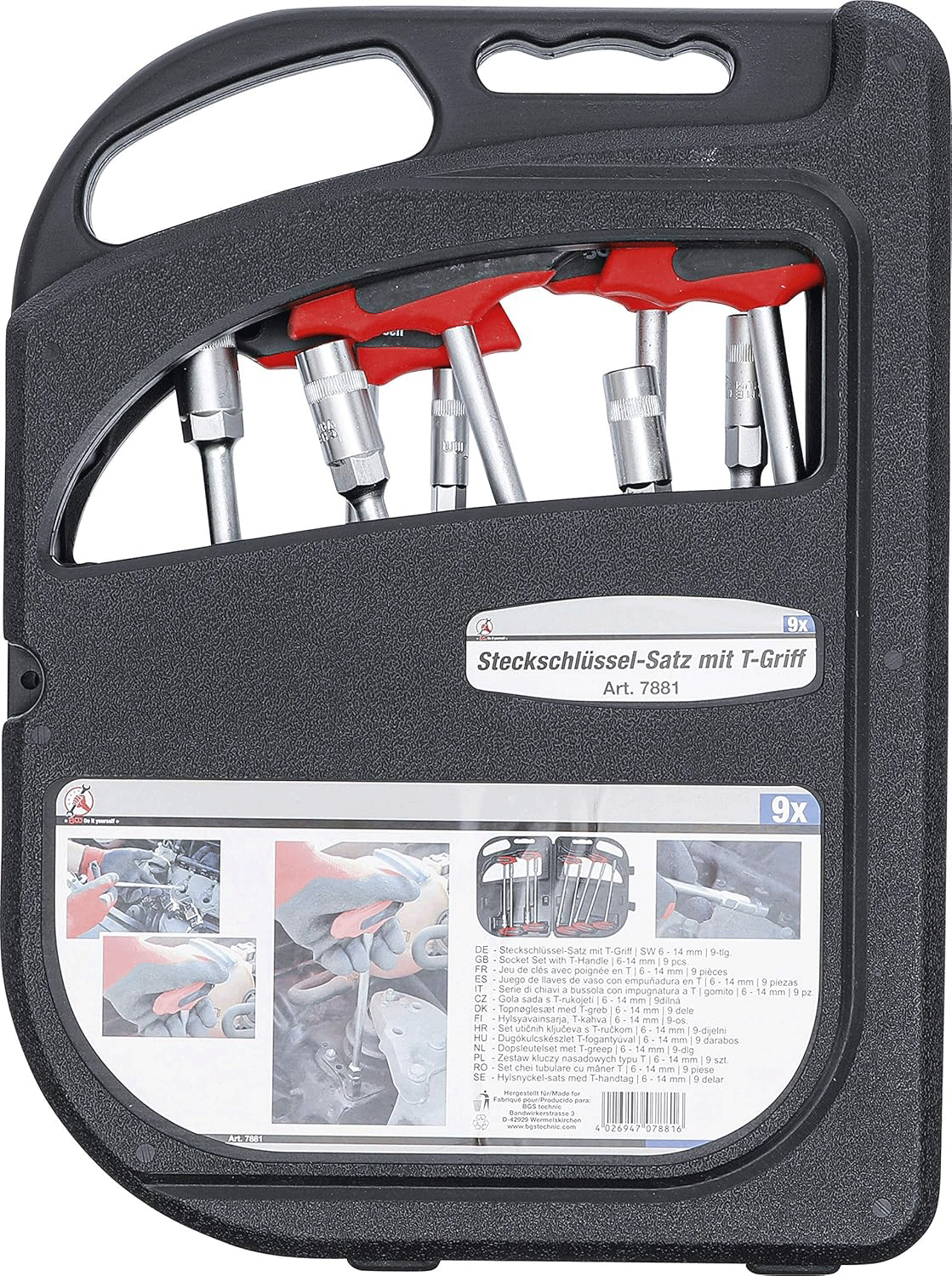 BGS set nasadnih ključeva sa T-ručicom 6-14 mm 9 dj. 7881 - Slika 3