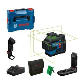 BOSCH križni laserski nivelir GLL 12V-100-33 CG 12V 2,0Ah L-Boxx