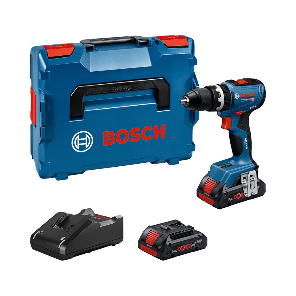 BOSCH aku udarna bušilica GSB 18V-65 2xAku 18V 4,0Ah L-Boxx
