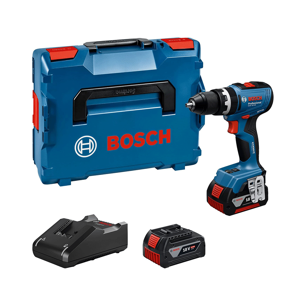 BOSCH aku udarna bušilica GSB 18V-65 2xAku 18V 5,0Ah L-Boxx