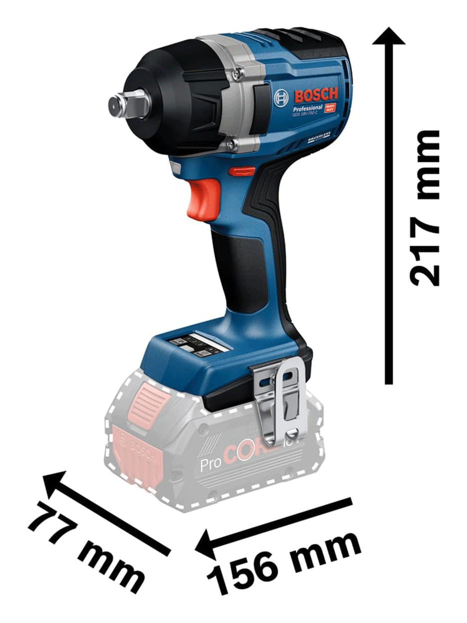 BOSCH aku udarni odvijač GDS 18V-750 C 2xAku 18V 8,0Ah L-Boxx - Slika 2
