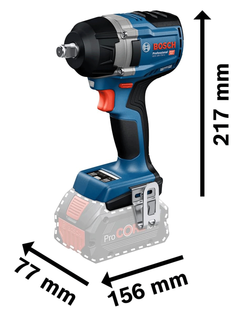 BOSCH aku udarni odvijač GDS 18V-750 C 2xAku 18V 5,0Ah L-Boxx - Slika 2