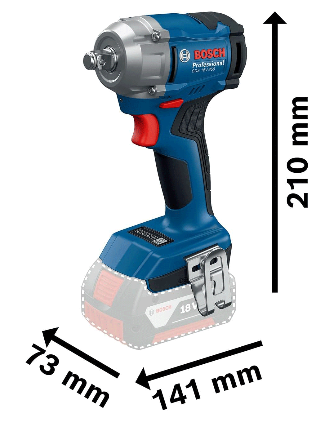 BOSCH aku udarni odvijač GDS 18V-350 18V bez baterije - Slika 2