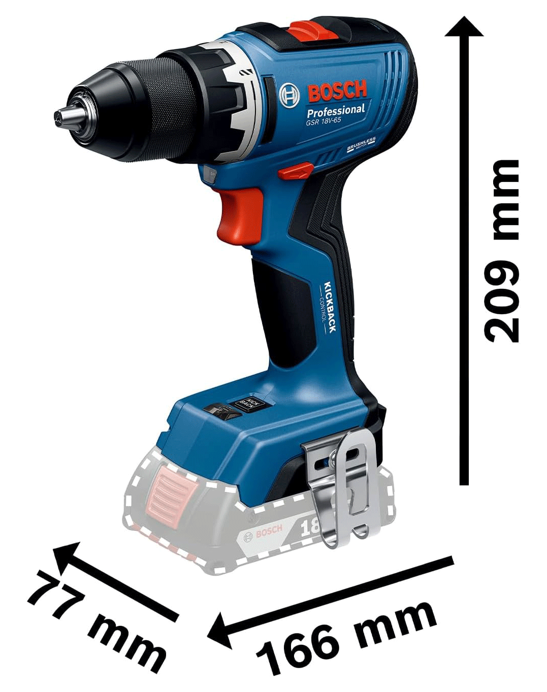 BOSCH aku bušilica GSR 18V-65 2xAku 18V 5,0Ah L-Boxx - Slika 2