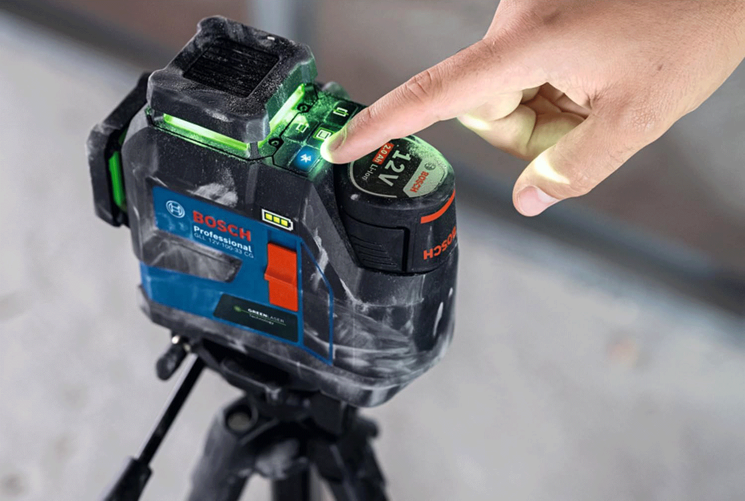BOSCH križni laserski nivelir GLL 12V-100-33 CG 12V 2,0Ah L-Boxx - Slika 3