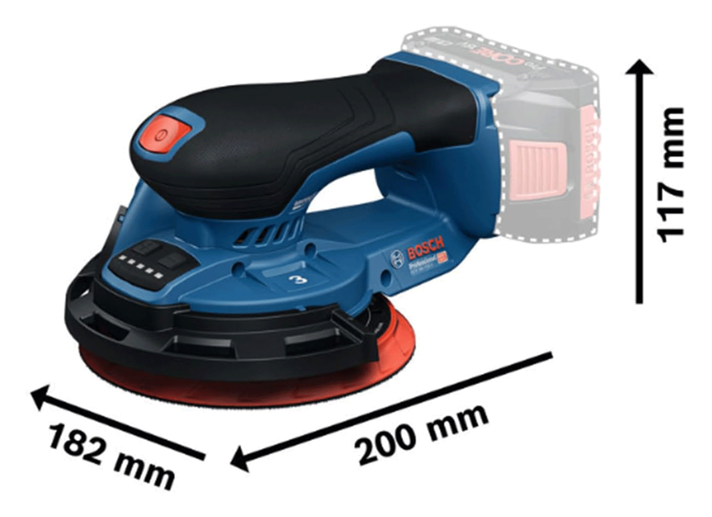 BOSCH aku ekscentarska brusilica GEX 18V-150-3 18V bez baterije L-Boxx - Slika 3