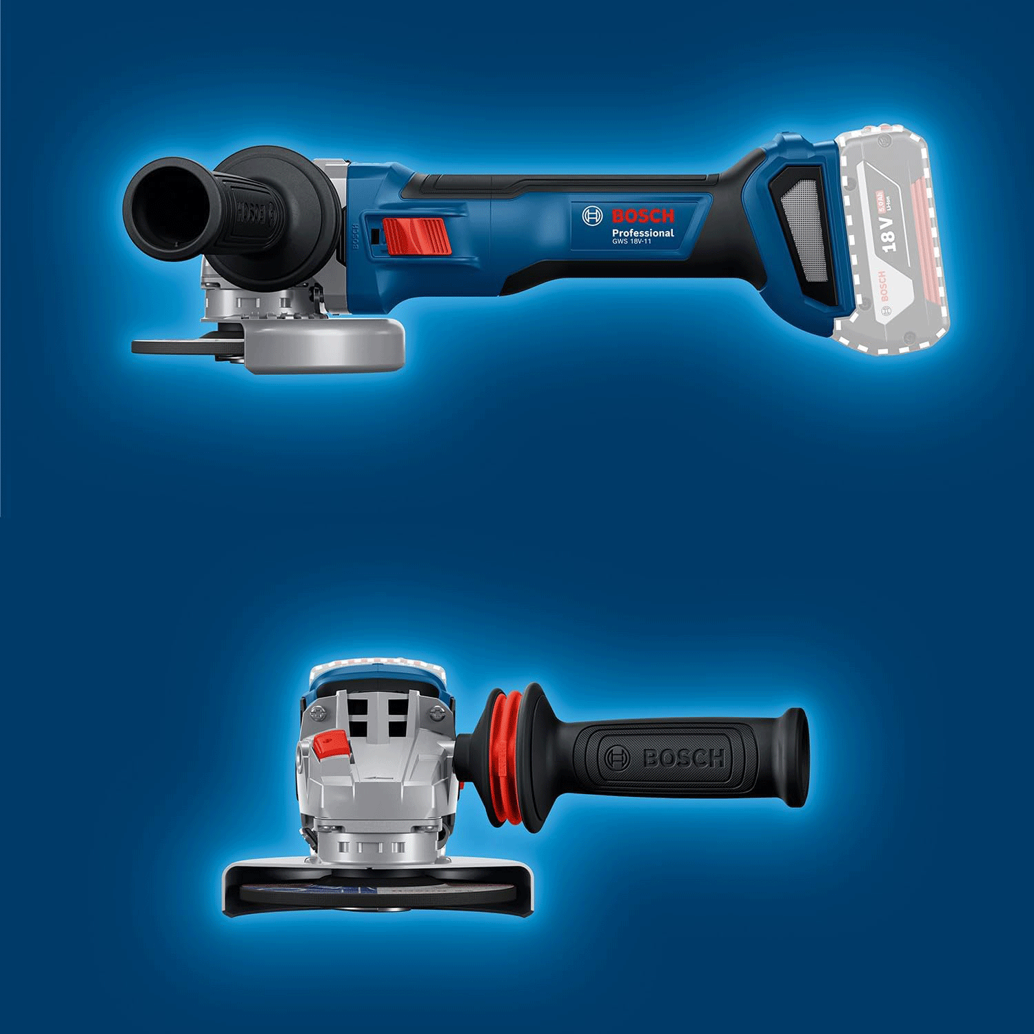 BOSCH aku kutna brusilica GWS 18V-11 18V 125 mm bez baterije - Slika 3