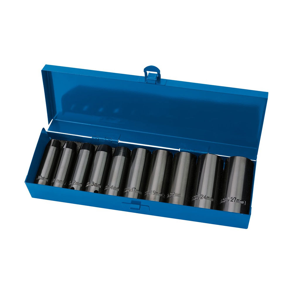 DRAPER set nasadnih udarnih ključeva dugih 1/2'' 10-27 mm 10 dj. 38369-DRP