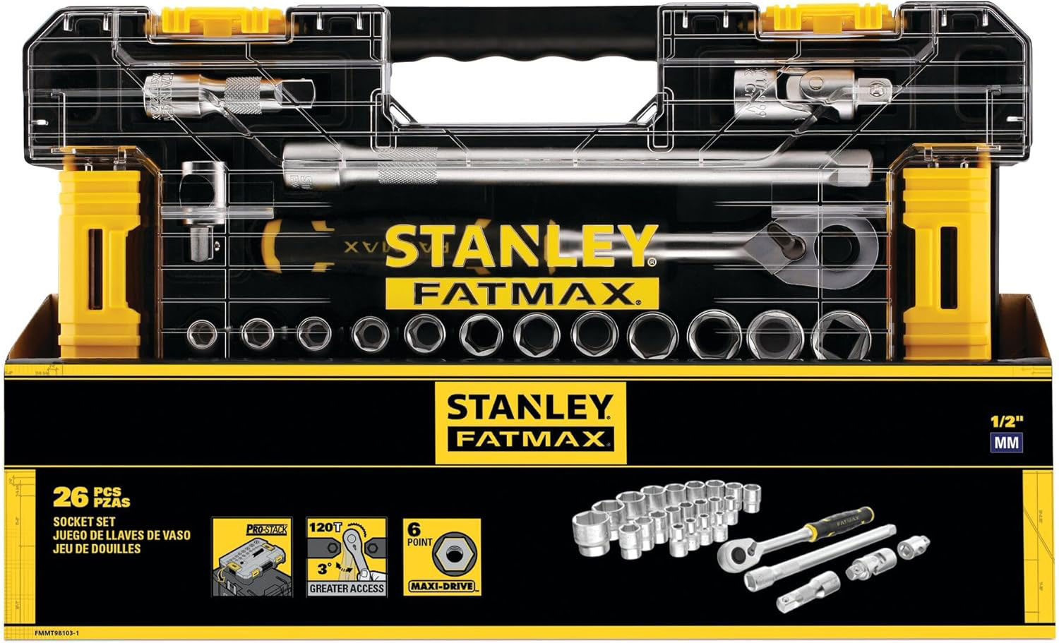STANLEY set nasadnih ključeva 1/2" 8-34 mm, 26 dj. FMMT98103-1 Fatmax - Slika 3