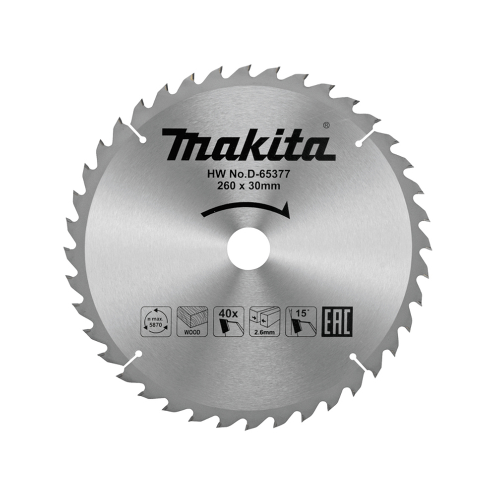MAKITA list kružne pile 260x30x2,60 mm, 100Z, D-65408