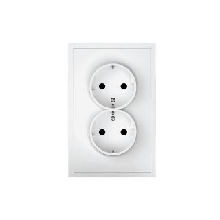 COMMEL utičnica dvostruka Adria 16A schuko bijela 043-518
