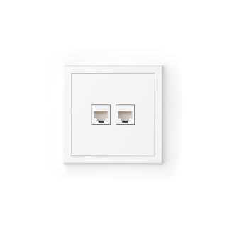 COMMEL utičnica dvostruka Adria RJ45 CAT6 bijela 043-521