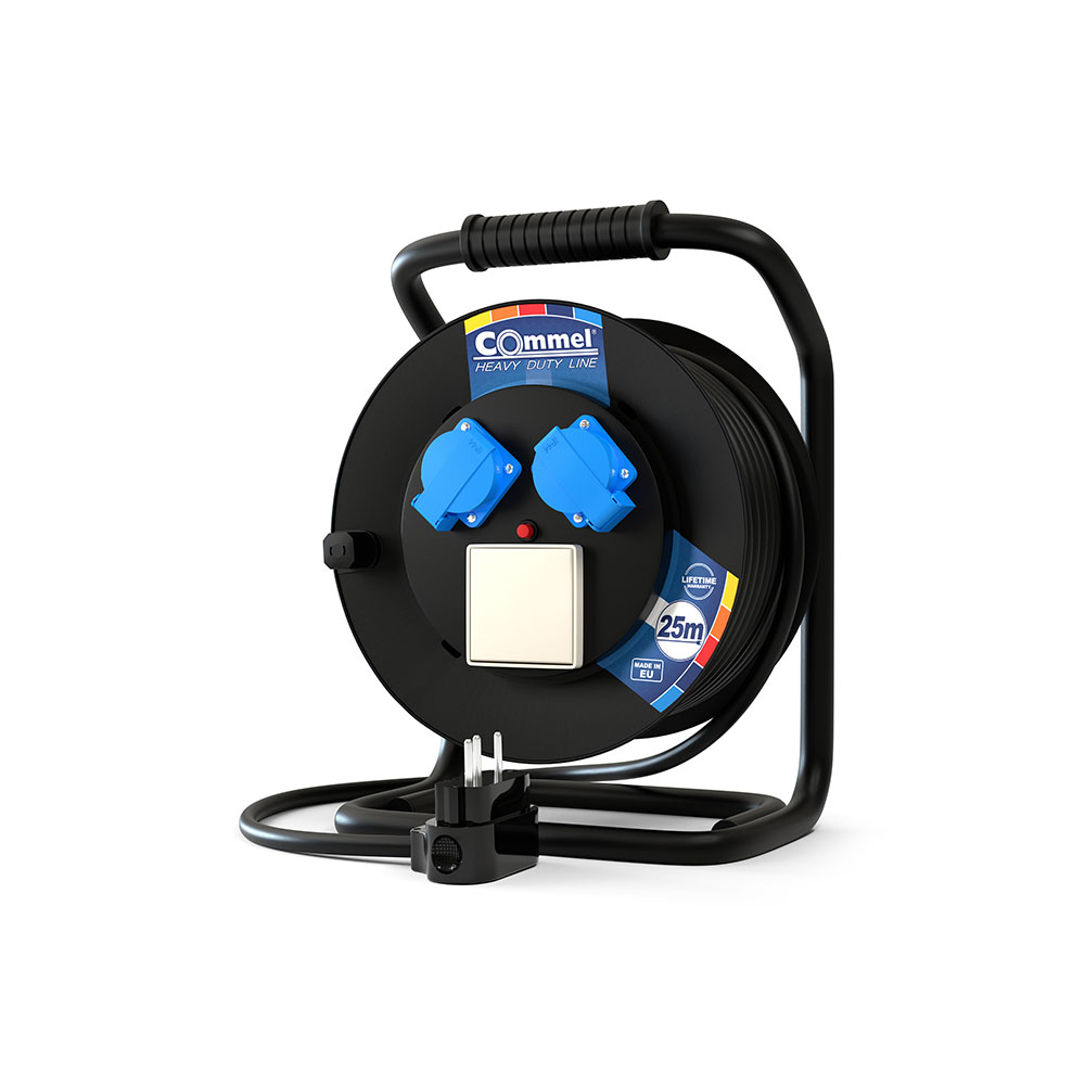 COMMEL kabelska motalica 25m 5x2,5 PVC heavy duty 0934