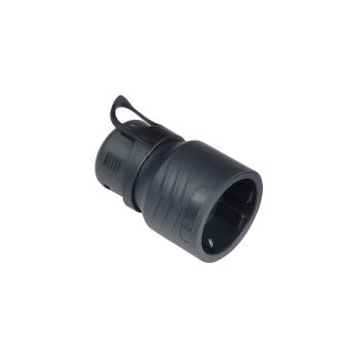 COMMEL natikač 16A ravni crni 291-102