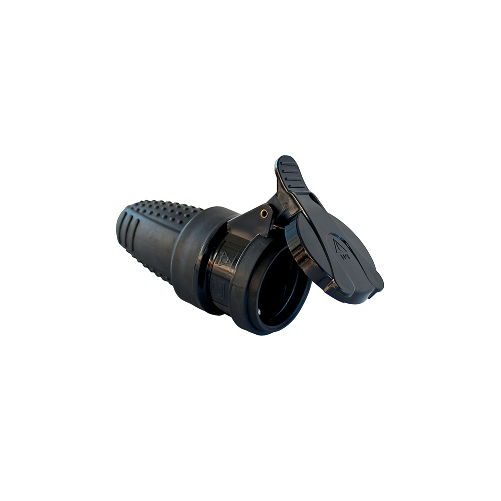 COMMEL natikač 16A gumeni crni 291-302