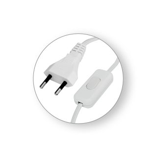 COMMEL priključni kabel sa sklopkom 2m 2,5A bijeli 0112