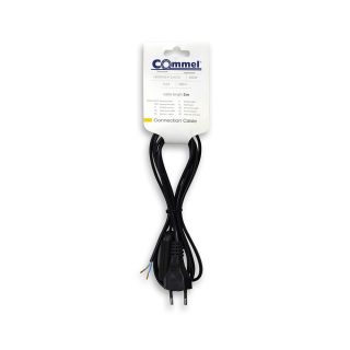COMMEL priključni kabel sa sklopkom 2m 2,5A crni 0113