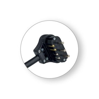 COMMEL priključni kabel 2m 16A 400V crni 0715