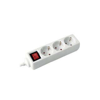 COMMEL produžni kabel 5m 3x utičnica 16A sklopka bijeli 0816