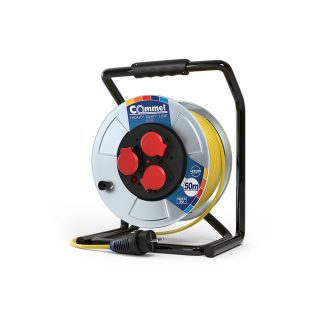 COMMEL kabelska motalica 50m 3x1,5 metal heavy duty 200-324