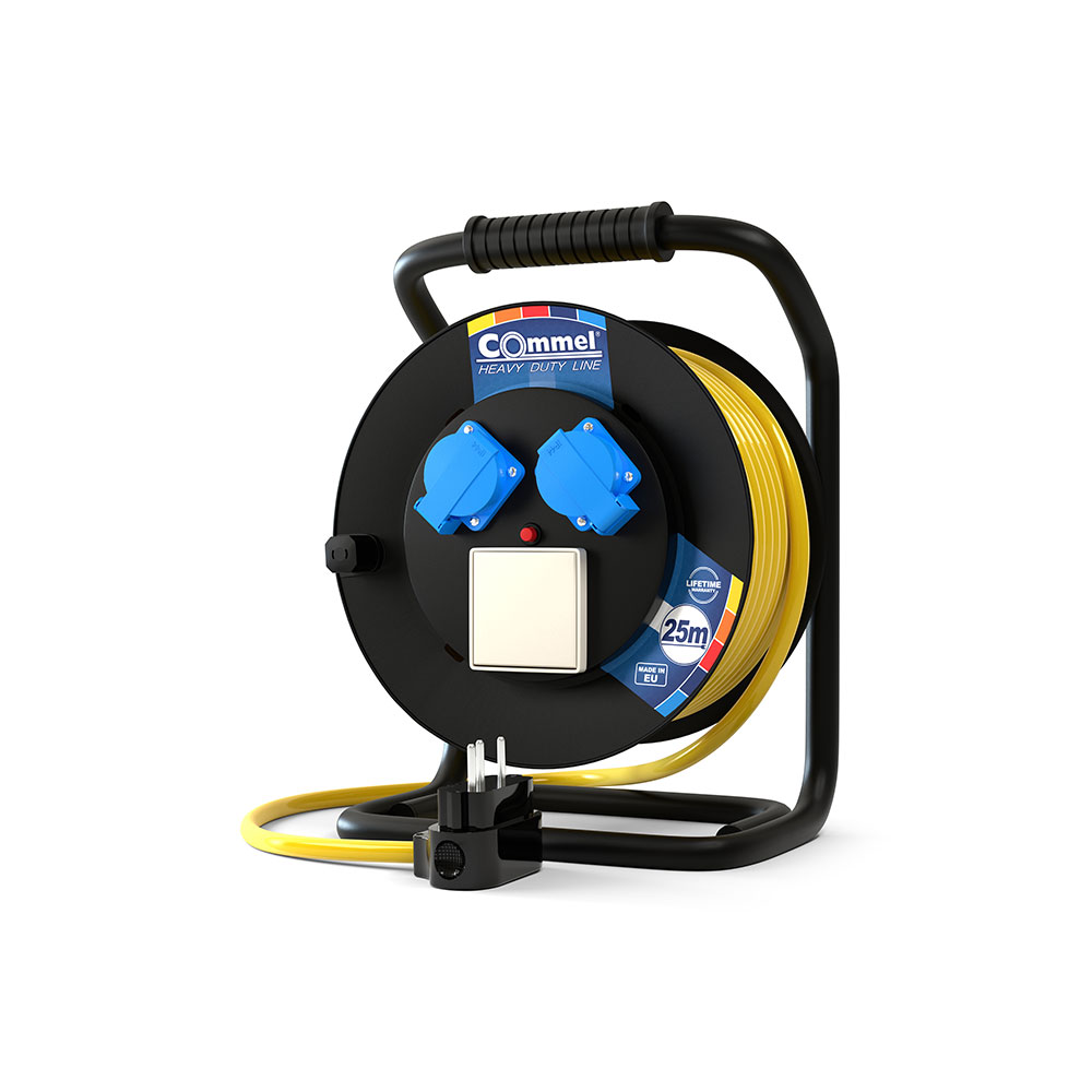 COMMEL kabelska motalica 25m 5x2,5 PVC heavy duty 200-394
