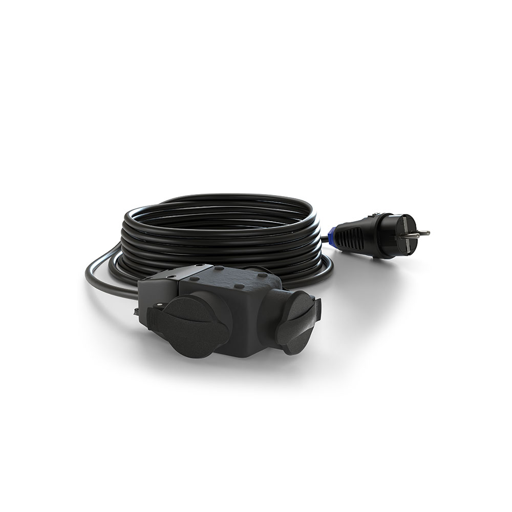 COMMEL produžni kabel 10m 3x utičnica 16A crni profi 220-402