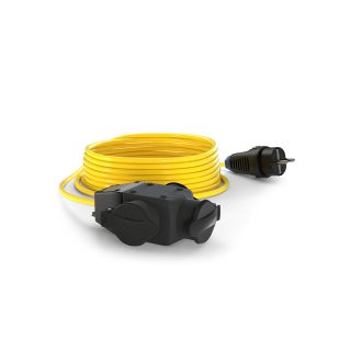 COMMEL produžni kabel 20m 3x utičnica 16A žuti profi 220-413