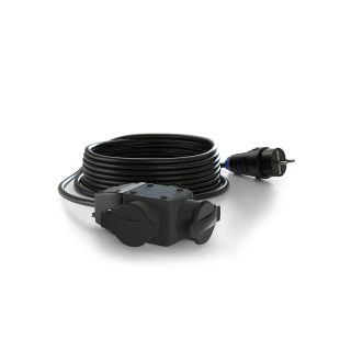 COMMEL produžni kabel 5m 3x utičnica 16A crni profi 220-421
