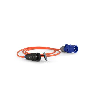 COMMEL adapter za pretvaranje Marinflex CEE u schuko 1,5m 16A narančasti profi 221-213