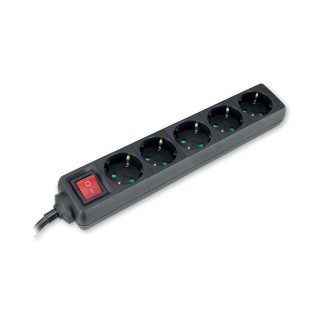 COMMEL produžni kabel 3m 5x utičnica 16A sklopka crni 232-525