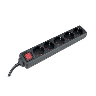 COMMEL produžni kabel 5m 5x utičnica 16A sklopka crni 232-526