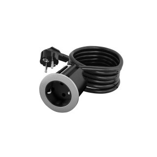 COMMEL ugradbena utičnica 2m 16A crna 235-112