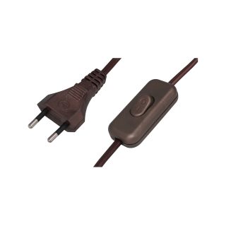 COMMEL priključni kabel sa sklopkom 2m 2,5A smeđi 272-185