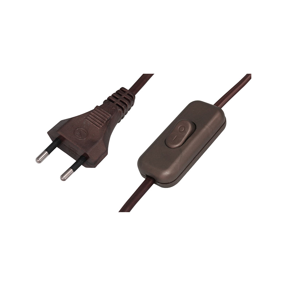 COMMEL priključni kabel sa sklopkom 2m 2,5A smeđi 272-185