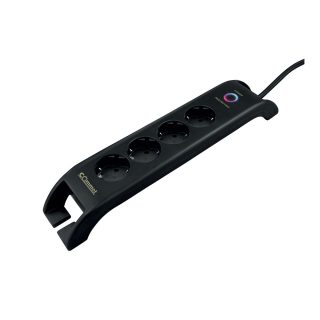 COMMEL produžni kabel 2m 4x utičnica USB 16A sklopka crni 380-109