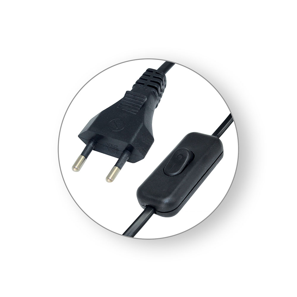 COMMEL priključni kabel sa sklopkom 2m 2,5A crni 0113 - Slika 2