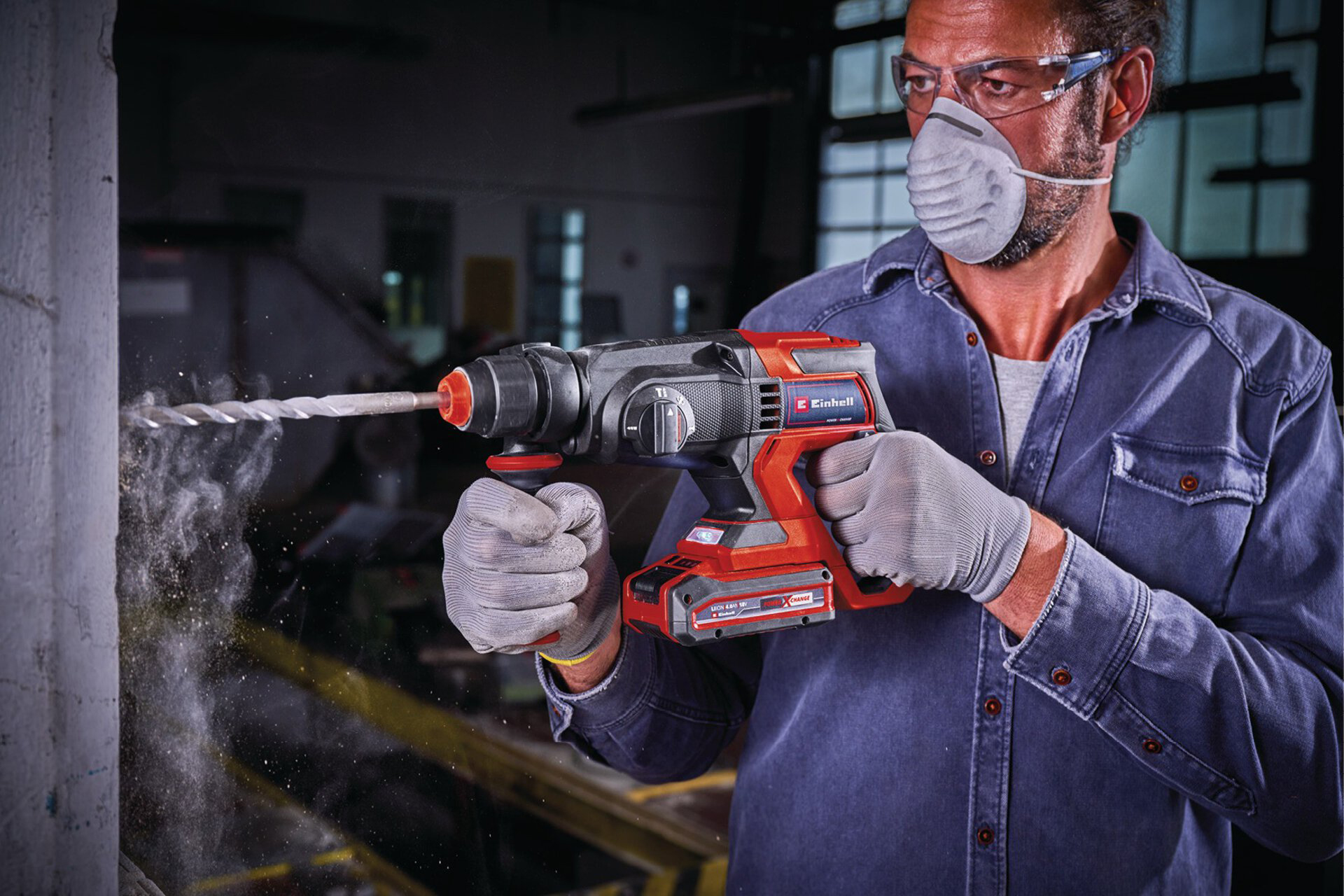 EINHELL aku čekić bušilica TE-HD 18/20 Li PXC 18V 4,0Ah kovčeg - Slika 8