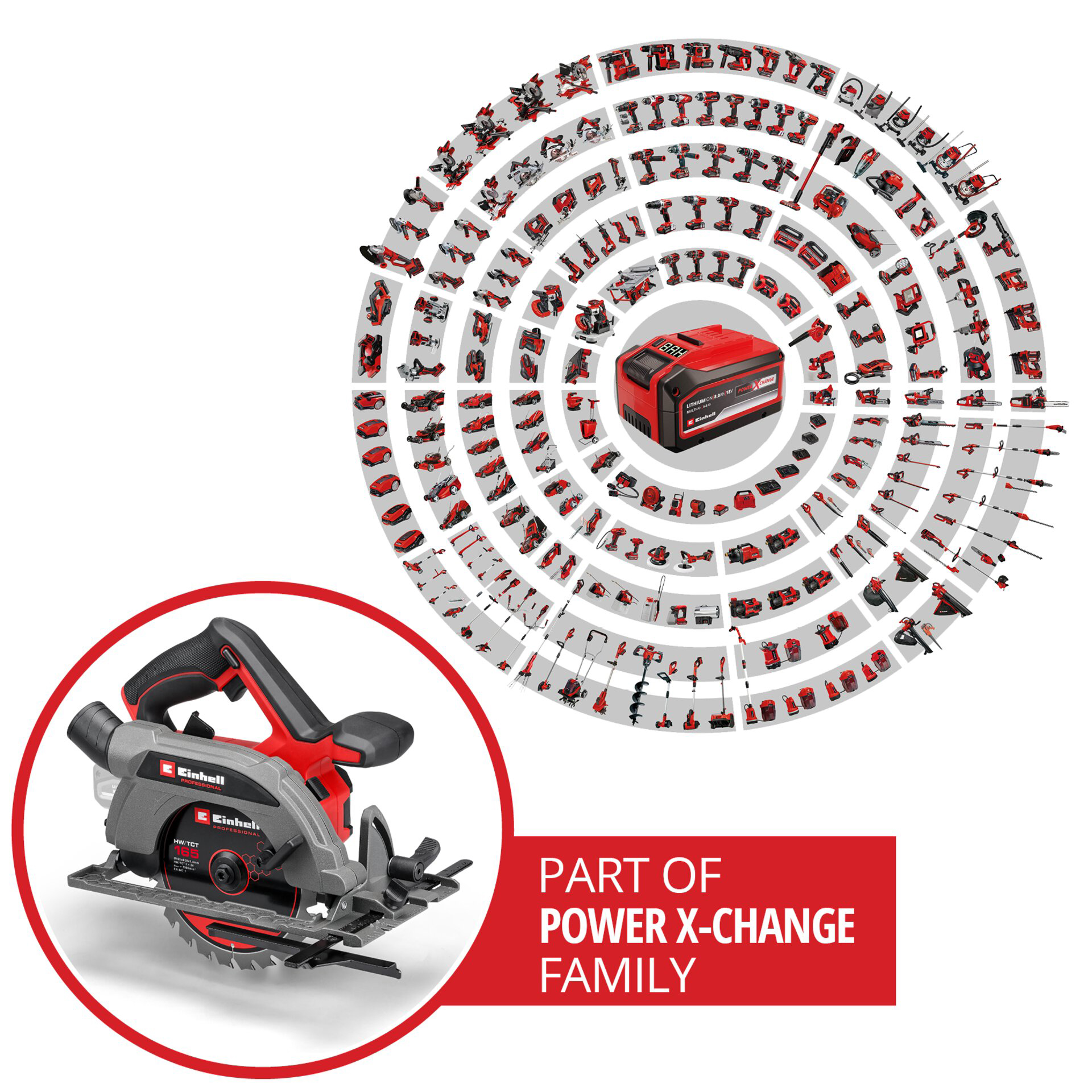 EINHELL PROFESSIONAL aku ručna kružna pila TP-CS 18/165 Li BL PXC 18V bez baterije - Slika 9