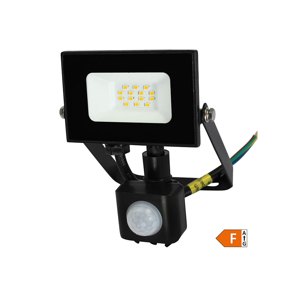 COMMEL LED reflektor 10W 4000K 800lm detektor pokreta crni 307-219